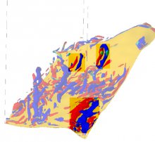 LES katabatic flow modeling on realistic configuration.